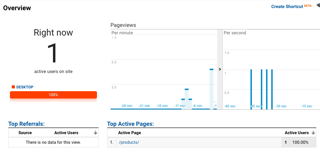 GA Real Time Overview