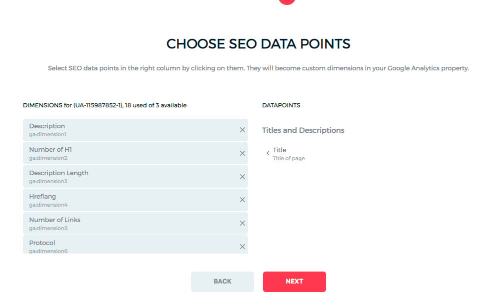 Select Datapoint in Onpage Hero