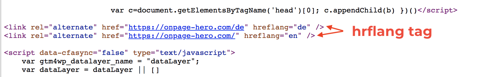 Hreflang Tag Source Code